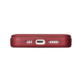 iCarer CE Premium læder Folio Case iPhone 14 Plus Magnetisk Flip læder Folio Case MagSafe Red (WMI14220715-RD)