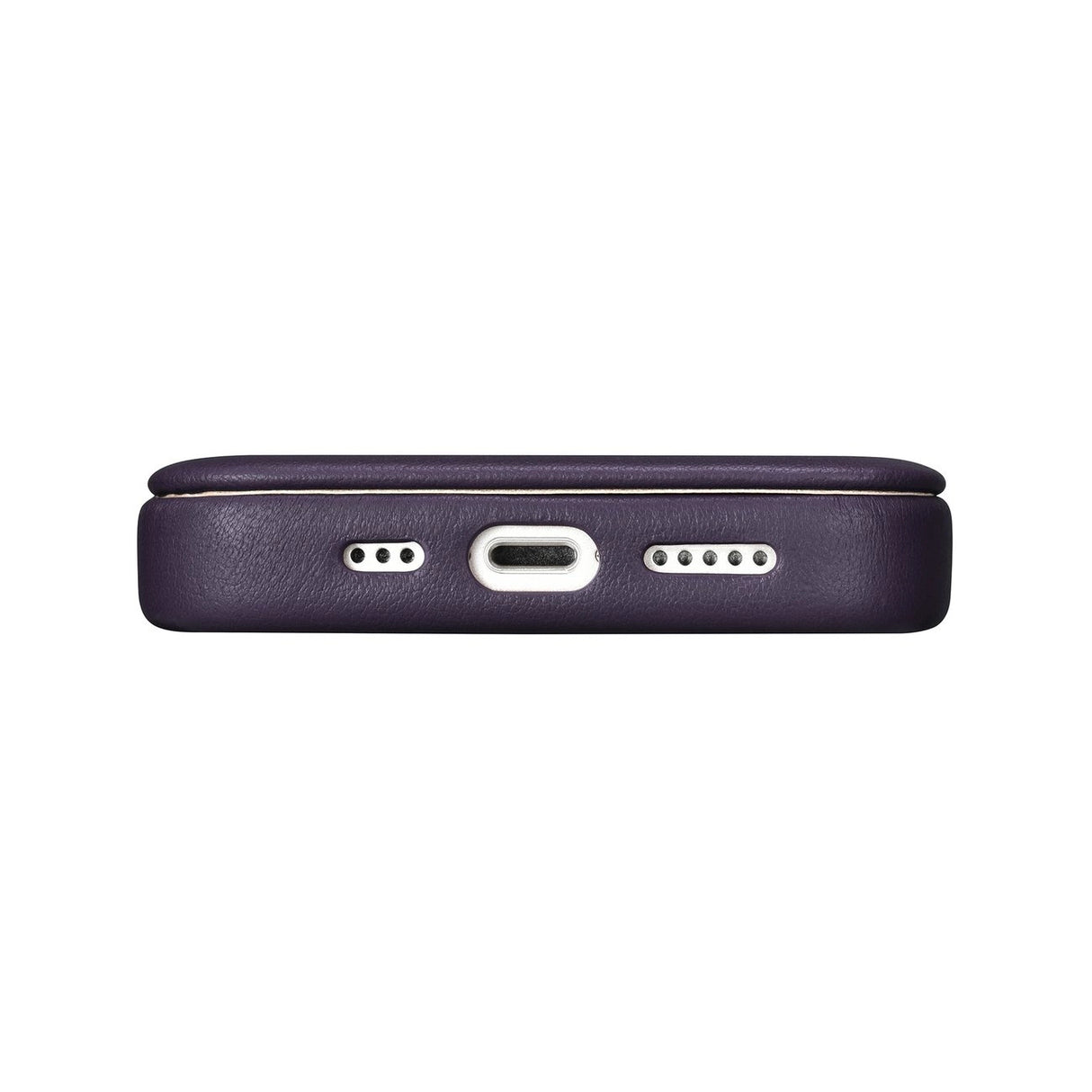 iCarer CE Premium læder Folio Case iPhone 14 Plus Magnetisk Flip læder Folio Case MagSafe mørk lilla (WMI14220715-DP)