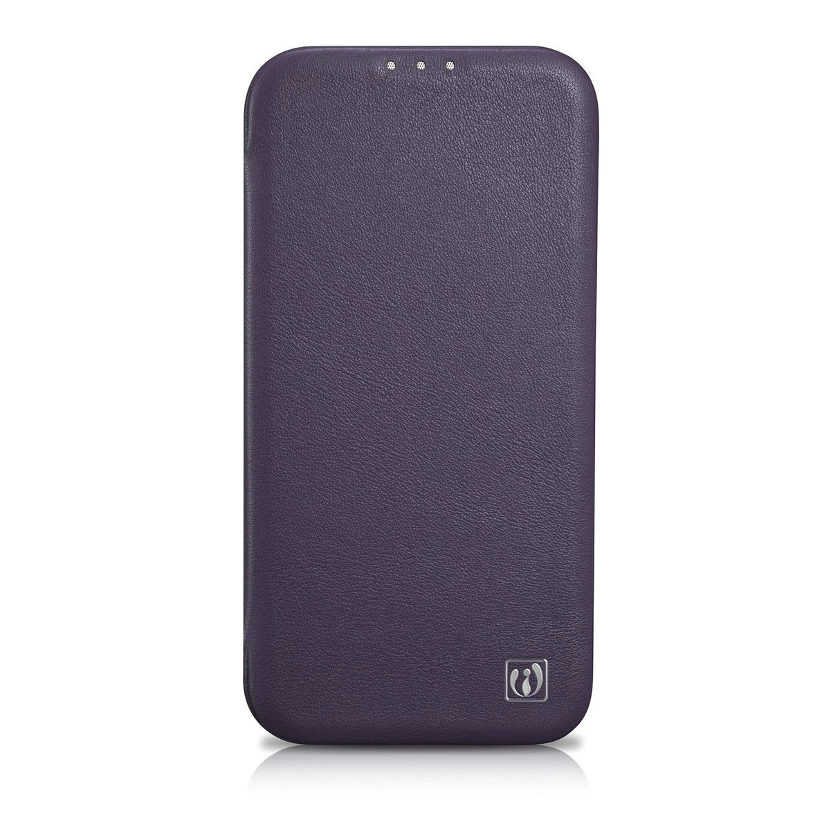 iCarer CE Premium læder Folio Case iPhone 14 Plus Magnetisk Flip læder Folio Case MagSafe mørk lilla (WMI14220715-DP)