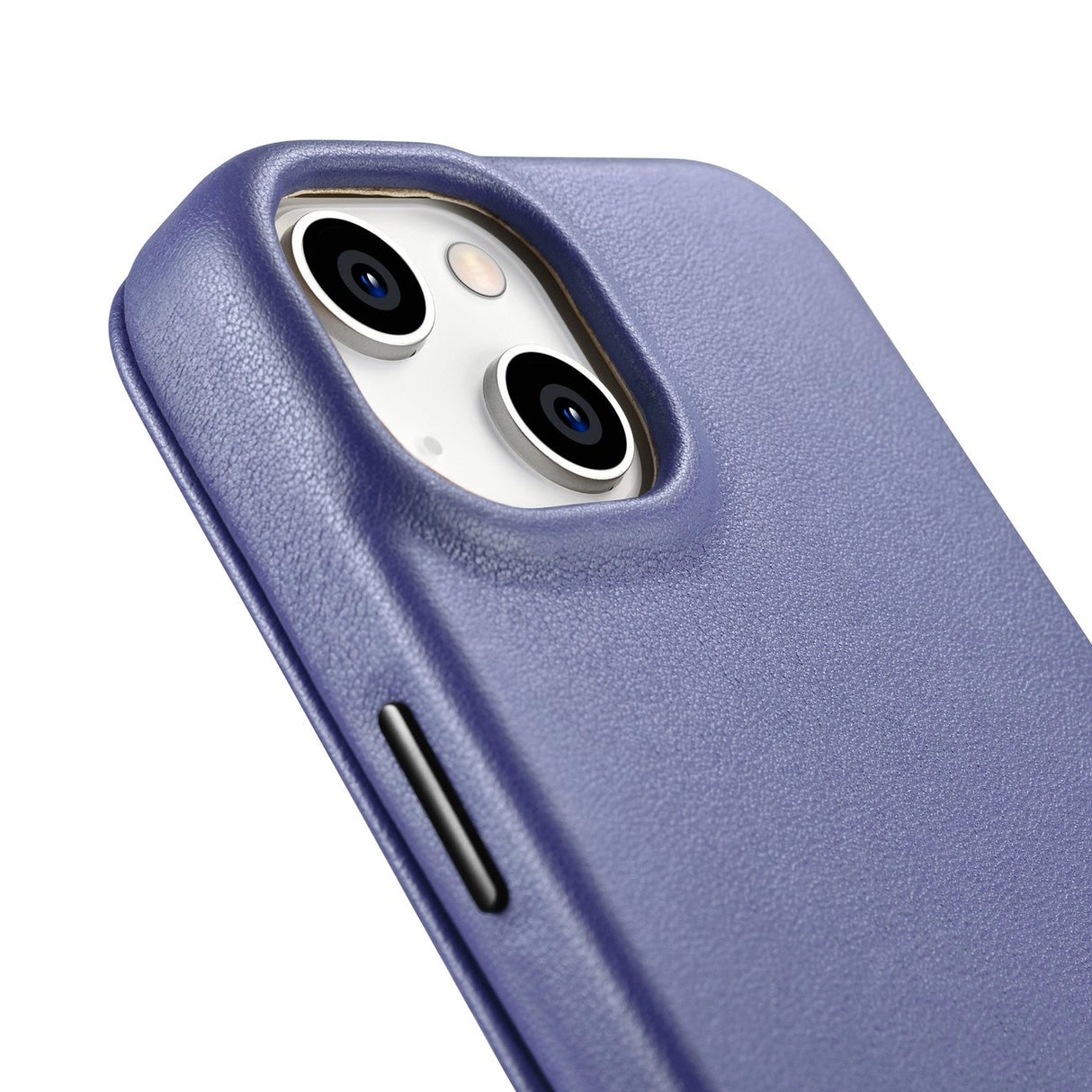 iCarer CE Premium læder Folio Case iPhone 14 Plus Magnetisk Flip læder Folio Case MagSafe Light Purple (WMI14220715-LP)