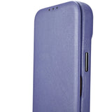 iCarer CE Premium læder Folio Case iPhone 14 Plus Magnetisk Flip læder Folio Case MagSafe Light Purple (WMI14220715-LP)
