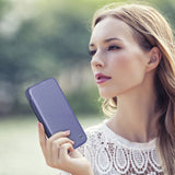 iCarer CE Premium læder Folio Case iPhone 14 Plus Magnetisk Flip læder Folio Case MagSafe Light Purple (WMI14220715-LP)