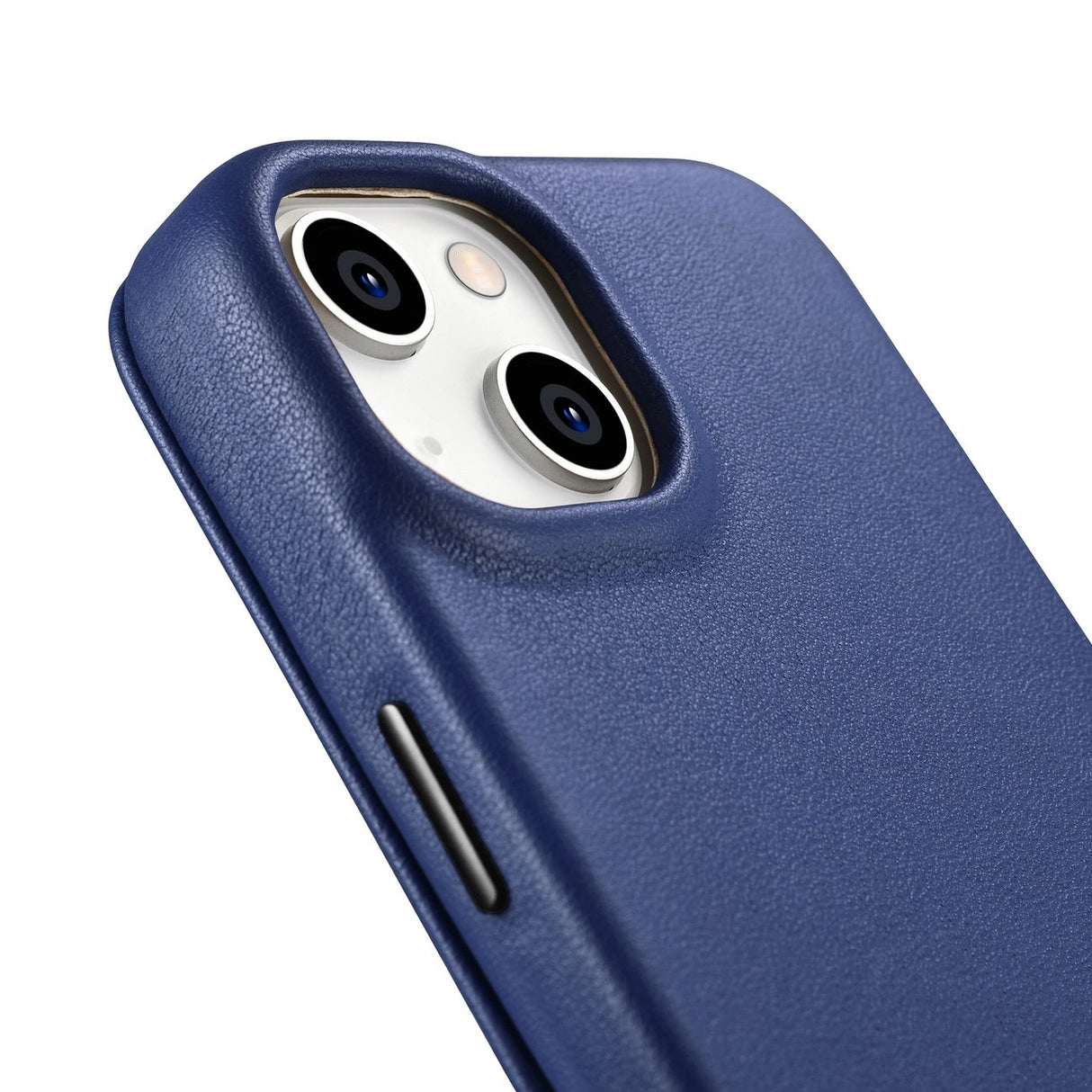 iCarer CE Premium læder Folio Case iPhone 14 Plus Magnetisk Flip læder Folio Case MagSafe Blue (WMI14220715-BU)