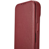 iCarer CE Premium Leather Folio Case iPhone 14 Pro Max Magnetisk Flip Cover MagSafe Red (WMI14220716-RD)