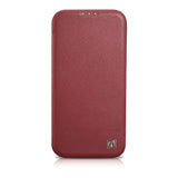 iCarer CE Premium Leather Folio Case iPhone 14 Pro Max Magnetisk Flip Cover MagSafe Red (WMI14220716-RD)