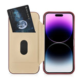 iCarer CE Premium Leather Folio Case iPhone 14 Pro Max Magnetisk Flip Cover MagSafe Red (WMI14220716-RD)