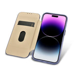 iCarer CE Premium Leather Folio Case iPhone 14 Pro Max Magnetisk Flip Leather Folio Case MagSafe Light Purple (WMI14220716-LP)