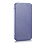 iCarer CE Premium Leather Folio Case iPhone 14 Pro Max Magnetisk Flip Leather Folio Case MagSafe Light Purple (WMI14220716-LP)