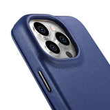 iCarer CE Premium læder Folio Case iPhone 14 Pro Max Magnetisk Flip læder Folio Case MagSafe Blue (WMI14220716-BU)