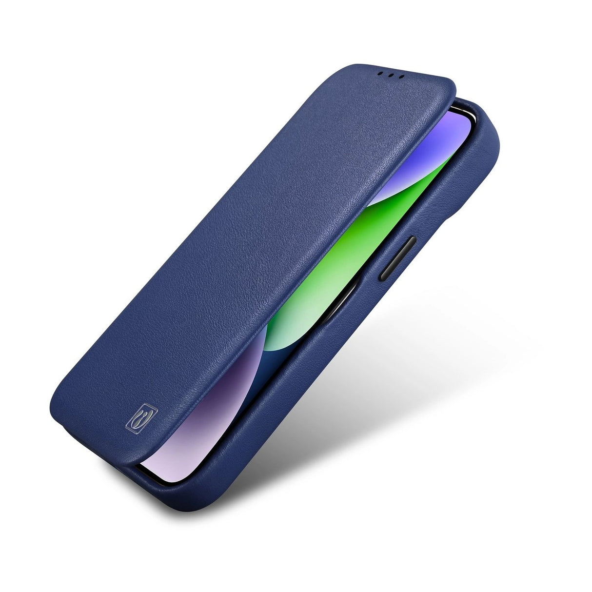iCarer CE Premium læder Folio Case iPhone 14 Pro Max Magnetisk Flip læder Folio Case MagSafe Blue (WMI14220716-BU)