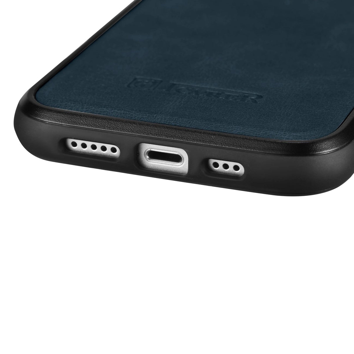 iCarer Leather Oil Wax case til iPhone 14 blå (WMI14220717-BU)