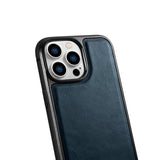 iCarer Leather Oil Wax case til iPhone 14 Pro blå (WMI14220718-BU)
