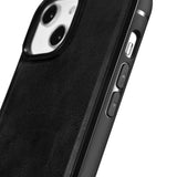 iCarer Leather Oil Wax case til iPhone 14 Plus sort (WMI14220719-BK)