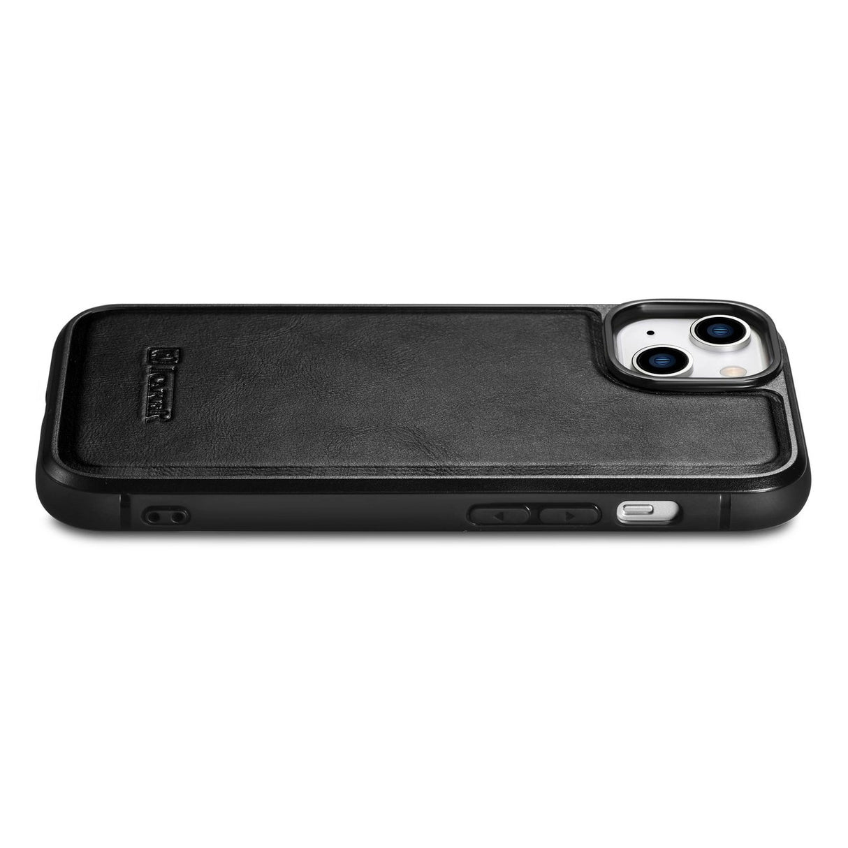 iCarer Leather Oil Wax case til iPhone 14 Plus sort (WMI14220719-BK)