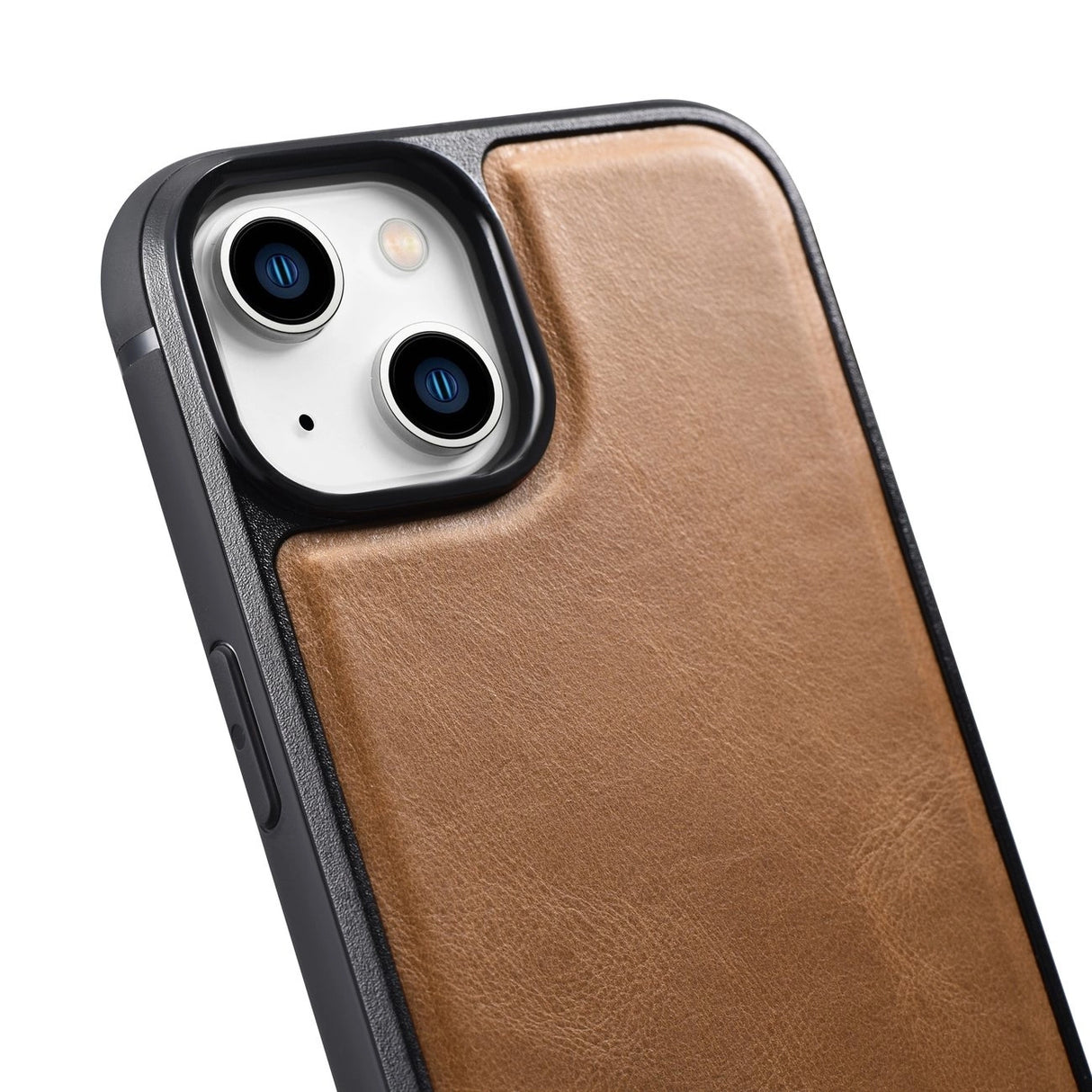 iCarer Leather Oil Wax case til iPhone 14 Plus brun (WMI14220719-TN)