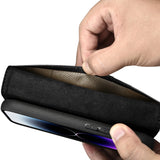 iCarer Oil Wax Wallet Case 2in1 Cover iPhone 14 Pro Læder Flip Cover Anti-RFID sort (WMI14220722-BK)