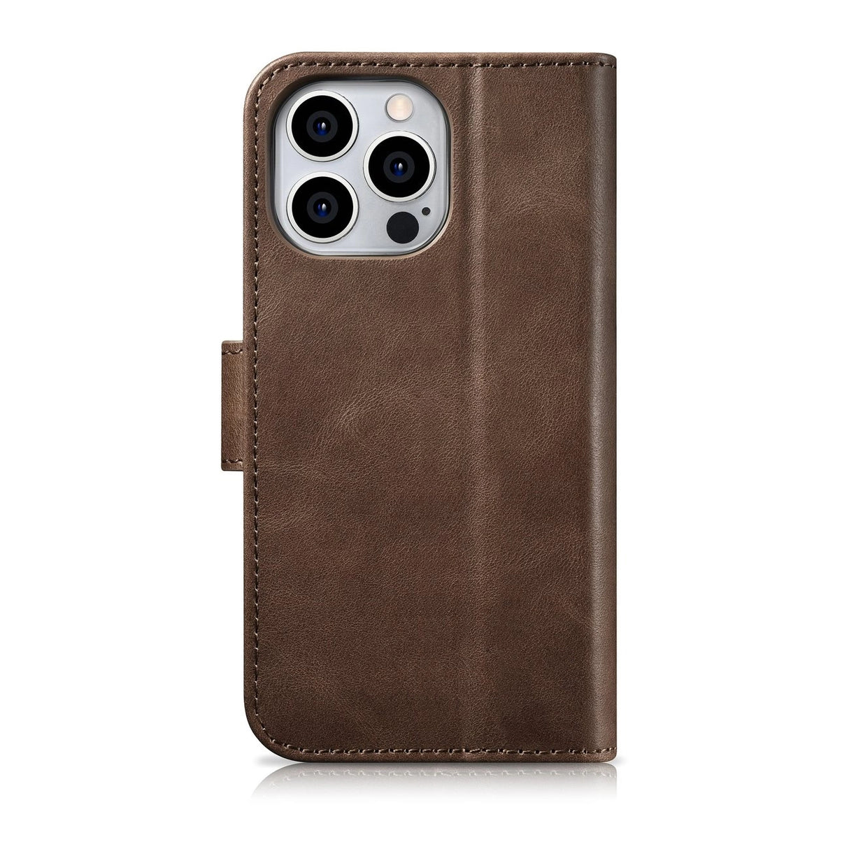iCarer Oil Wax Wallet Case 2in1 Cover iPhone 14 Pro Anti-RFID Læder Flip Case Brunt (WMI14220722-BN)