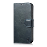 iCarer Oil Wax Wallet Case 2in1 Cover iPhone 14 Pro Anti-RFID Læder Flip Case Blå (WMI14220722-BU)