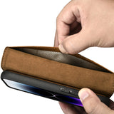 iCarer Oil Wax Wallet Case 2in1 Cover iPhone 14 Pro Anti-RFID Læder Flip Case Brunt (WMI14220722-TN)