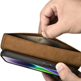 iCarer Oil Wax Wallet Case 2in1 Cover iPhone 14 Plus Anti-RFID Læder Flip Case Brunt (WMI14220723-TN)