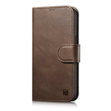iCarer Oil Wax Wallet Case 2in1 Cover iPhone 14 Pro Max Læder Flip Cover Anti-RFID brun (WMI14220724-BN)