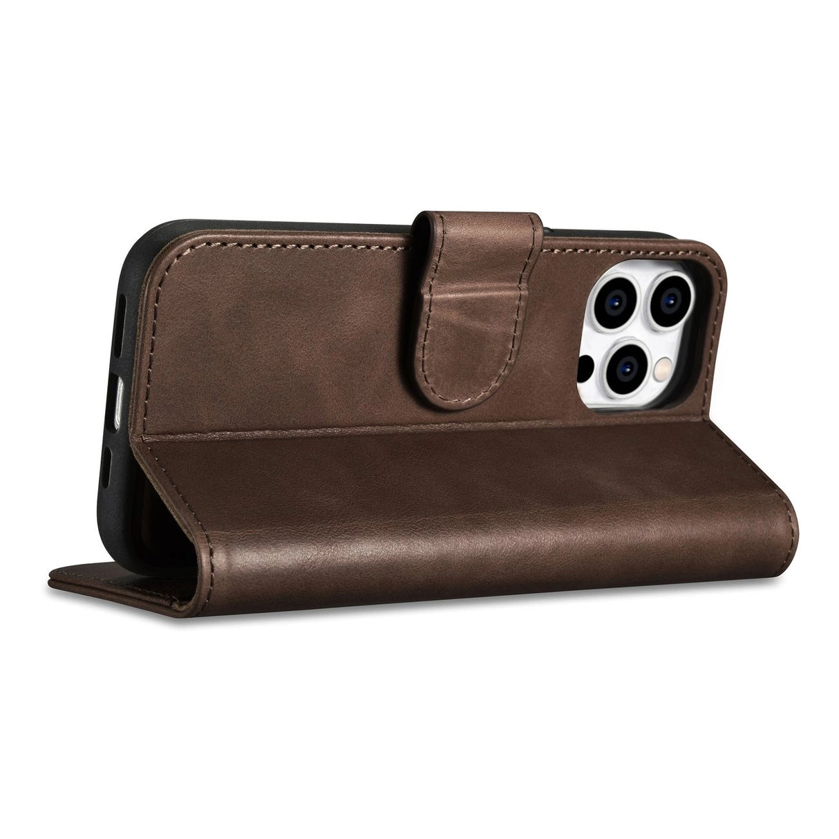 iCarer Oil Wax Wallet Case 2in1 Cover iPhone 14 Pro Max Læder Flip Cover Anti-RFID brun (WMI14220724-BN)
