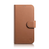 iCarer Wallet Case 2in1 iPhone 14-foder med flap Anti-RFID brun (WMI14220725-BN)