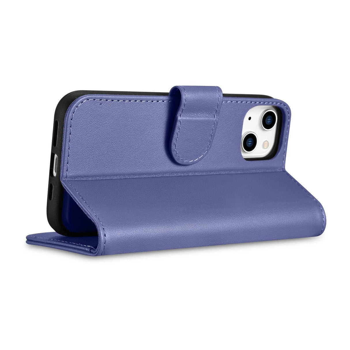 iCarer Wallet Case 2in1 Case iPhone 14 Læder Flip Cover Anti-RFID lys lilla (WMI14220725-LP)