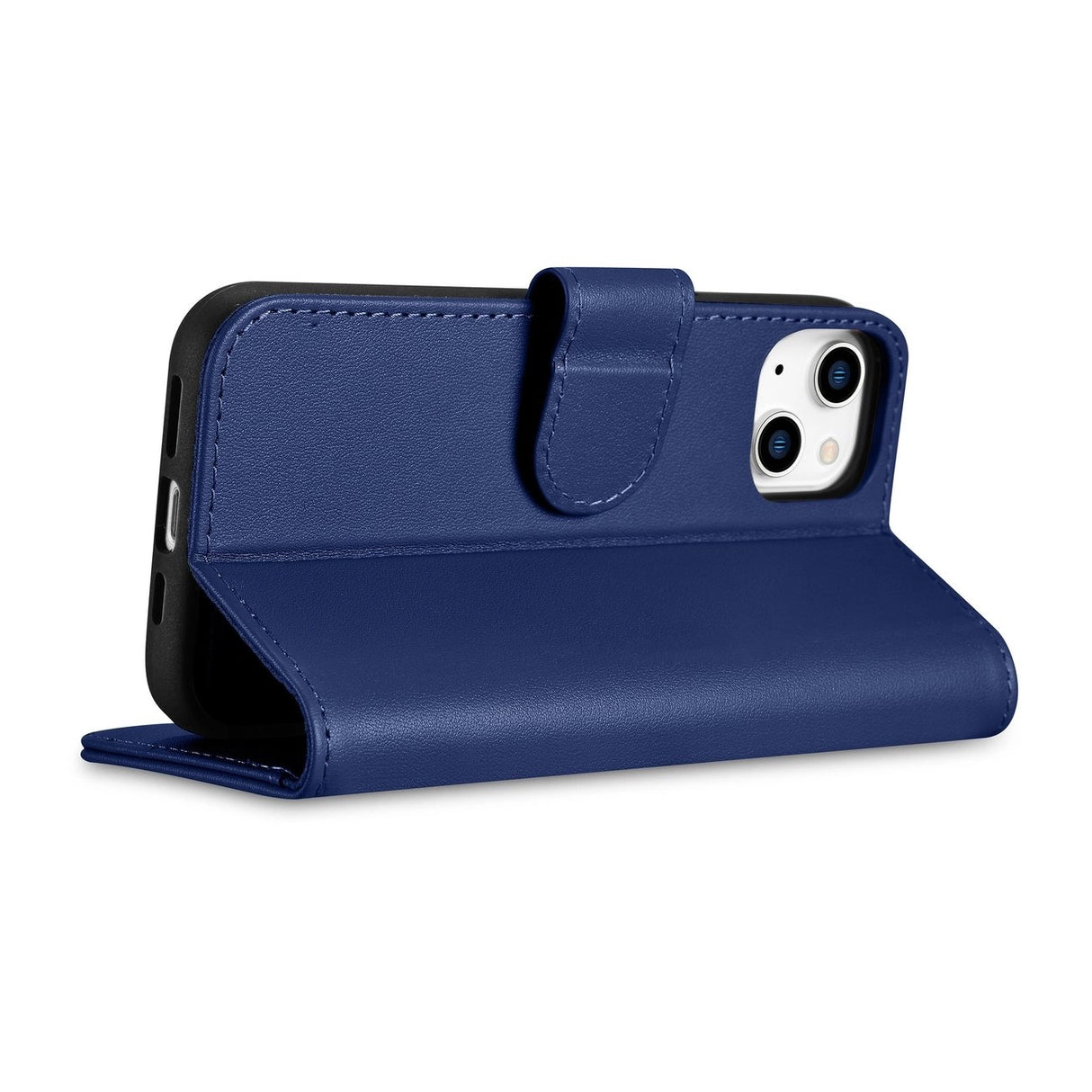 iCarer Wallet Case 2in1 Case iPhone 14 Anti-RFID Ledder Flip Case Blå (WMI14220725-BU)