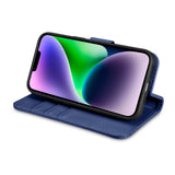 iCarer Wallet Case 2in1 Case iPhone 14 Anti-RFID Ledder Flip Case Blå (WMI14220725-BU)