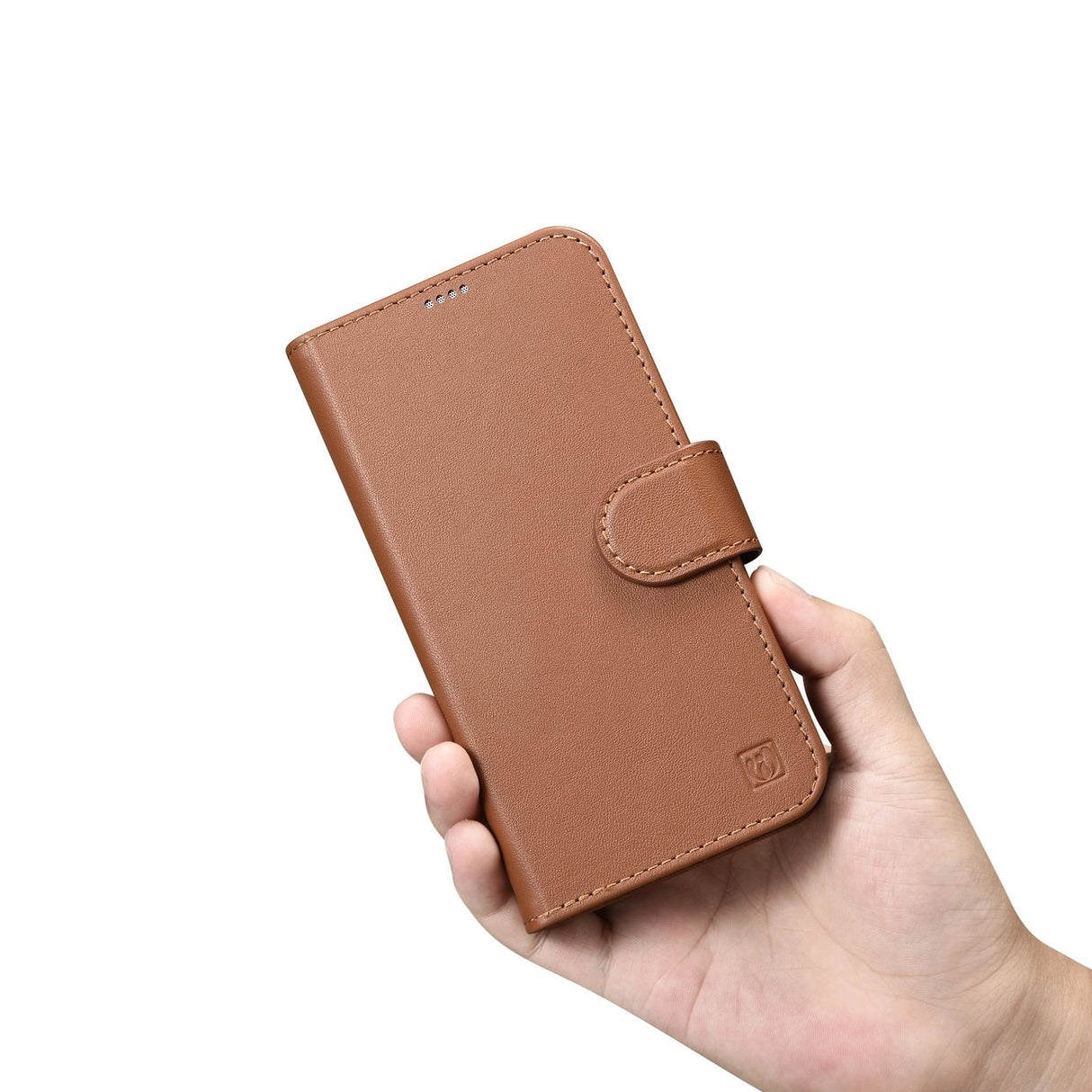 iCarer Wallet Case 2in1 iPhone 14 Pro Læder Flip Case Anti-RFID brun (WMI14220726-BN)