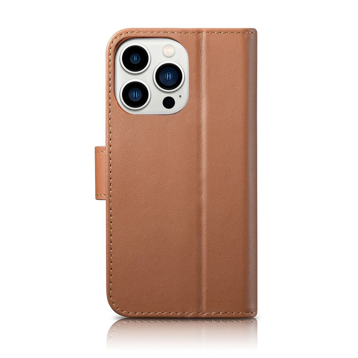 iCarer Wallet Case 2in1 iPhone 14 Pro Læder Flip Case Anti-RFID brun (WMI14220726-BN)