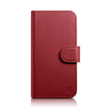 iCarer Wallet Case 2in1 iPhone 14 Pro Læder Flip Case Anti-RFID rød (WMI14220726-RD)