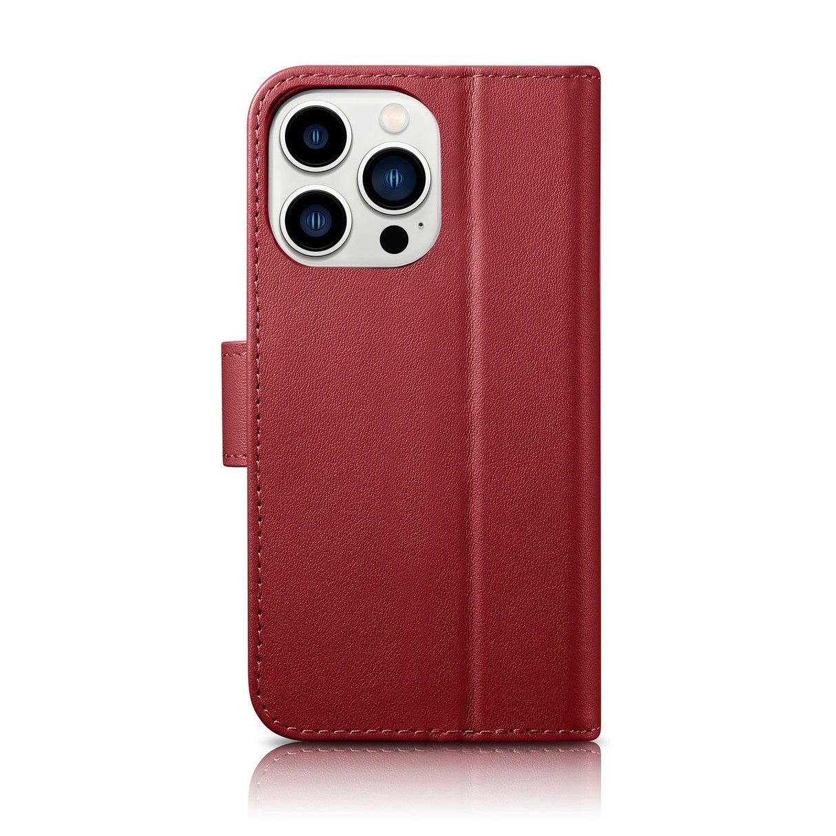 iCarer Wallet Case 2in1 iPhone 14 Pro Læder Flip Case Anti-RFID rød (WMI14220726-RD)