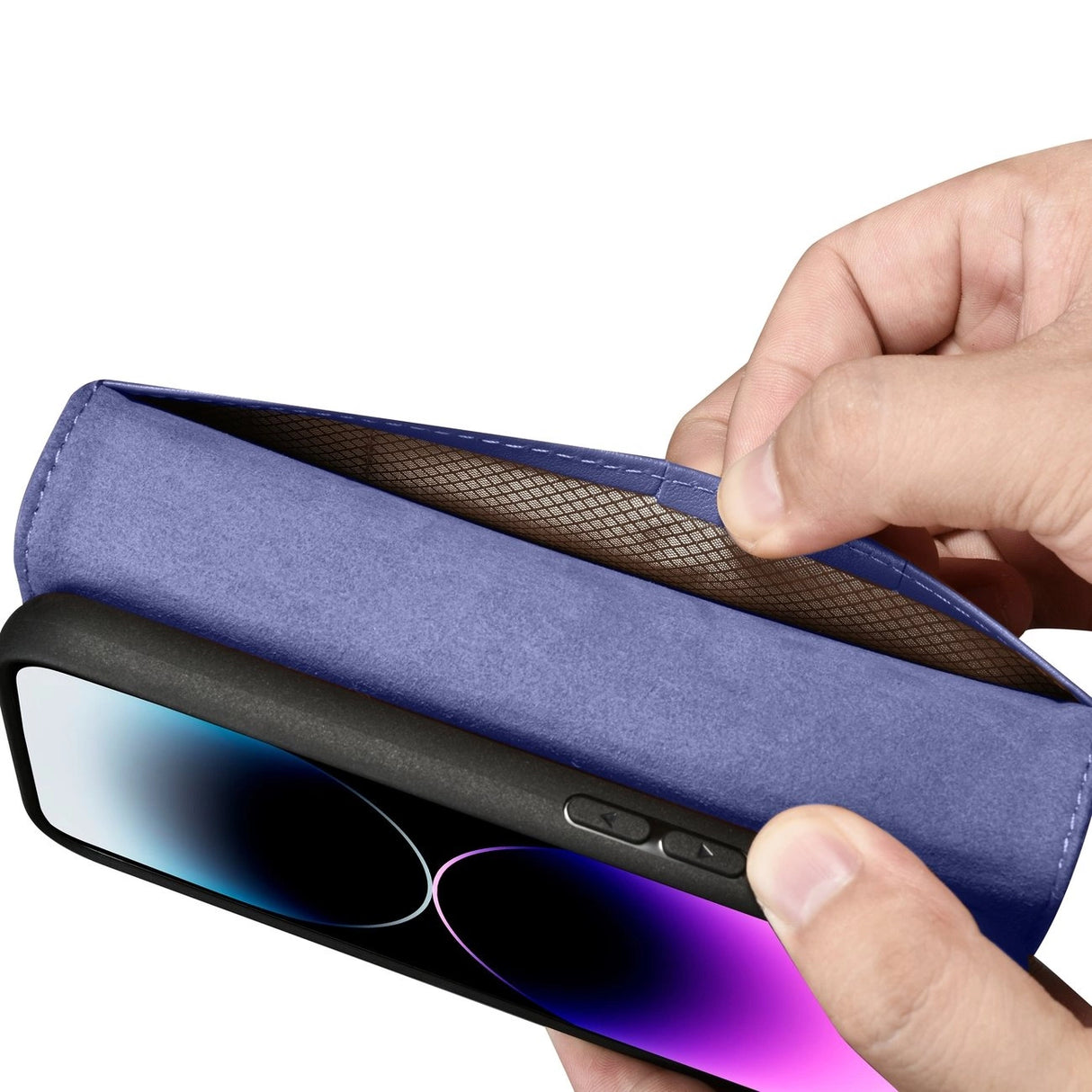 iCarer Wallet Case 2in1 Cover iPhone 14 Pro Anti-RFID Læder Flip Case Lys lilla (WMI14220726-LP)