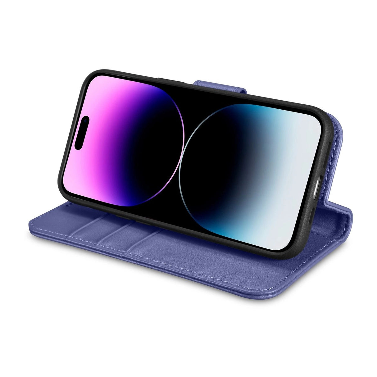 iCarer Wallet Case 2in1 Cover iPhone 14 Pro Anti-RFID Læder Flip Case Lys lilla (WMI14220726-LP)