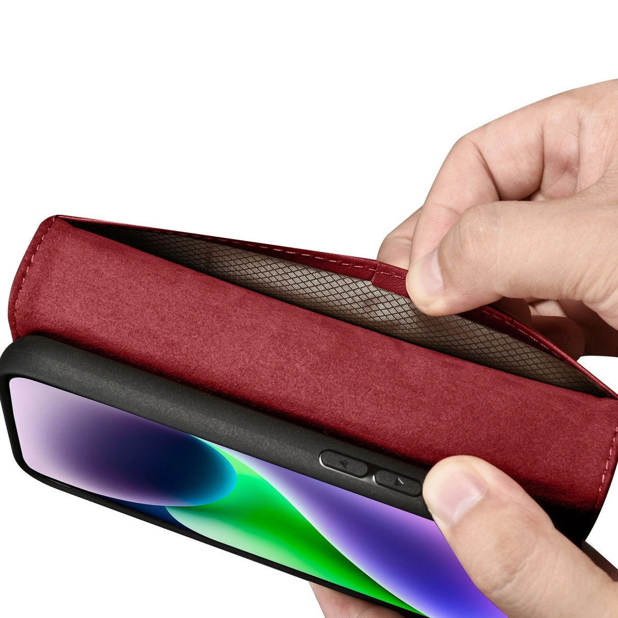 iCarer Wallet Case 2in1 Cover iPhone 14 Plus Anti-RFID Læder Flip Cover Red (WMI14220727-RD)