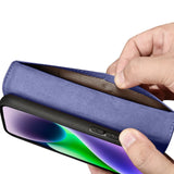 iCarer Wallet Case 2in1 Cover iPhone 14 Plus Anti-RFID Læder Flip Case Lys lilla (WMI14220727-LP)