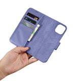 iCarer Wallet Case 2in1 Cover iPhone 14 Plus Anti-RFID Læder Flip Case Lys lilla (WMI14220727-LP)