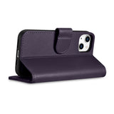 iCarer Wallet Case 2in1 Cover iPhone 14 Pro Max Anti-RFID Læder Flip Case mørk lilla (WMI14220728-DP)