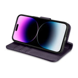 iCarer Wallet Case 2in1 Cover iPhone 14 Pro Max Anti-RFID Læder Flip Case mørk lilla (WMI14220728-DP)