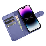 iCarer Wallet Case 2in1 Cover iPhone 14 Pro Max Læder Flip Cover Anti-RFID lys lilla (WMI14220728-LP)