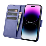 iCarer Wallet Case 2in1 Cover iPhone 14 Pro Max Læder Flip Cover Anti-RFID lys lilla (WMI14220728-LP)