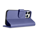 iCarer Wallet Case 2in1 Cover iPhone 14 Pro Max Læder Flip Cover Anti-RFID lys lilla (WMI14220728-LP)