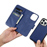 iCarer Wallet Case 2in1 Cover iPhone 14 Pro Max Læder Flip Case Anti-RFID Blå (WMI14220728-BU)