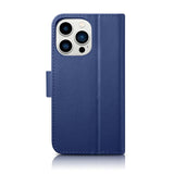 iCarer Wallet Case 2in1 Cover iPhone 14 Pro Max Læder Flip Case Anti-RFID Blå (WMI14220728-BU)