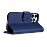 iCarer Wallet Case 2in1 Cover iPhone 14 Pro Max Læder Flip Case Anti-RFID Blå (WMI14220728-BU)