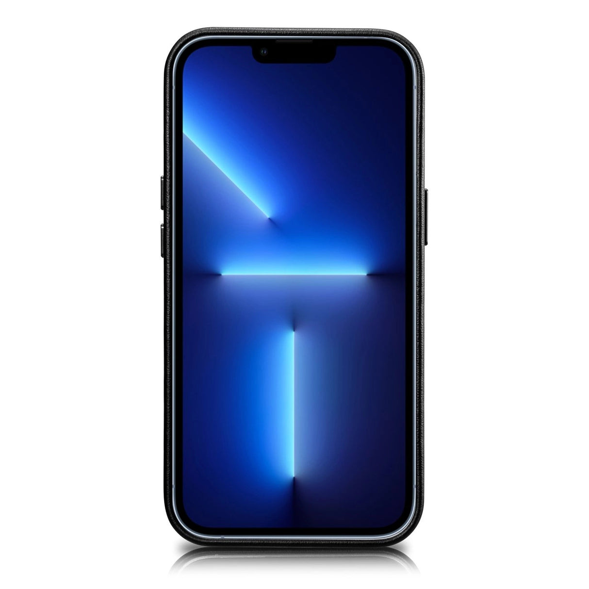 iCarer Case Læderomslag til iPhone 14 Plus ægte læderhylster sort (kompatibel med MagSafe)