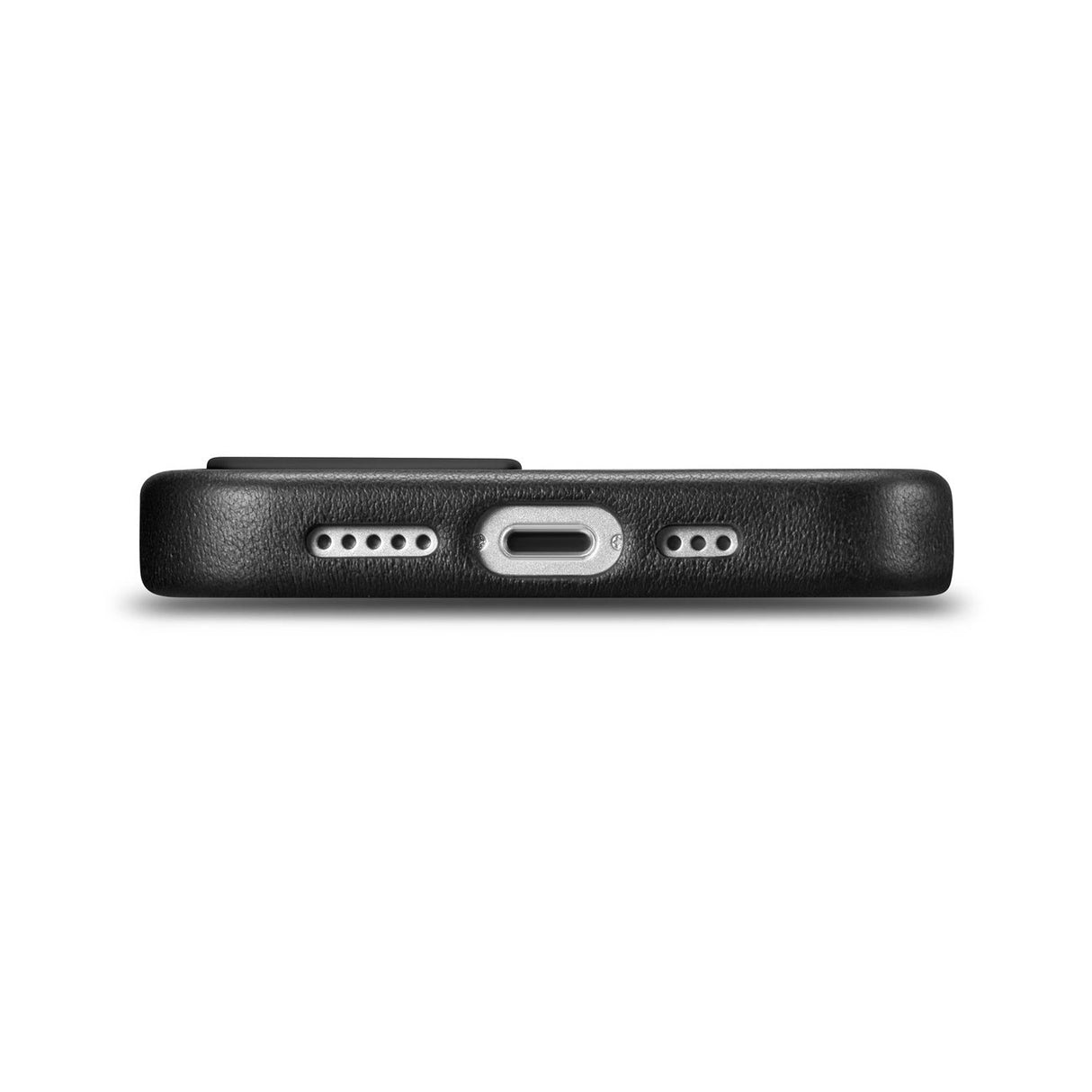 iCarer Case Læderomslag til iPhone 14 Plus ægte læderhylster sort (kompatibel med MagSafe)