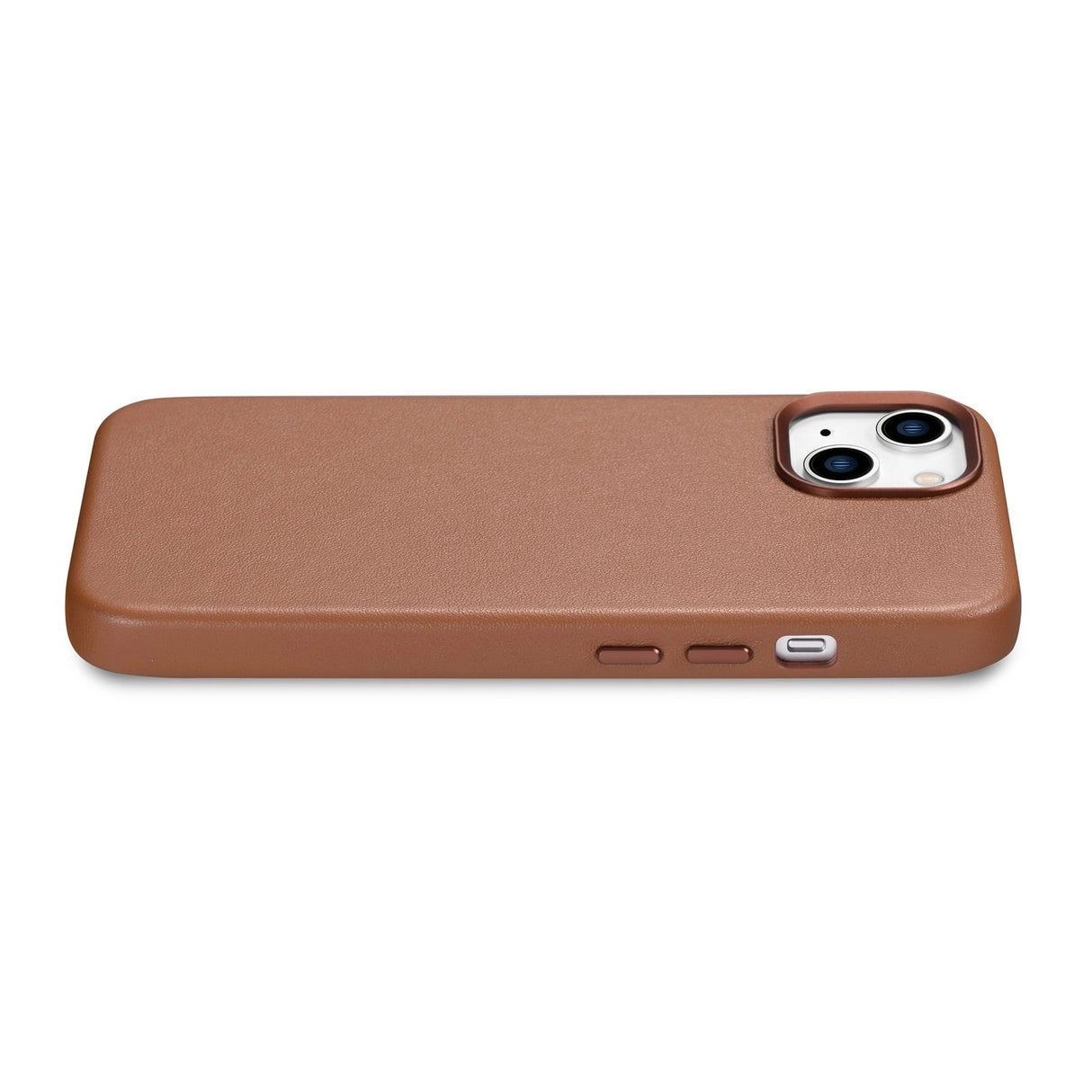 iCarer Case Ledder Case Cover til iPhone 14 Plus Brunt (MagSafe Kompatibel)